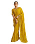 Vasthrlay Embroidery Scalloped Unstitched Maroon Saree