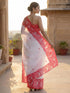 Vasthrlay Printed White Saree