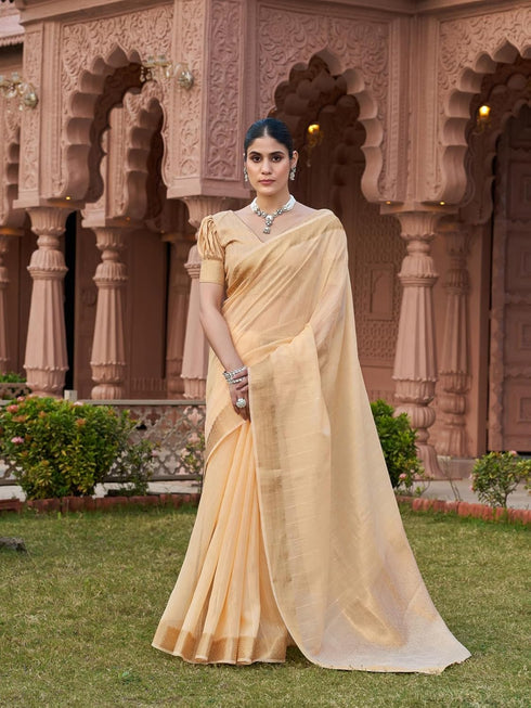 Vasthrlay Women's Cotton Unstitched Skin Friendly Saree