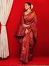 Vasthrlay Womens Kanjivaram Unstitched Dusty Pink Saree