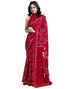 Vasthrlay Womens Printed Unstitched Wine Saree
