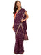 Vasthrlay Vasthrlaywomenspurplegeorgettebandhaniprintembroideredlaceworksareewithunstitchedblousepiece Sareeforwoman Designersareeforwomen Tr Ethnic Wear