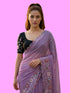 Vasthrlay Pink Unstitched Saree