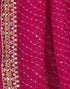 Vasthrlay Georgette Leheriya Unstitched Blue Saree