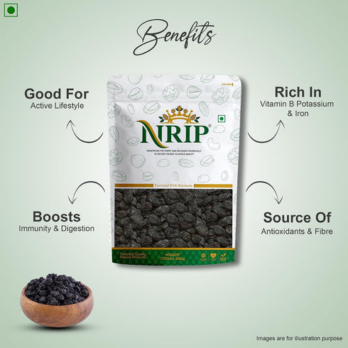 NRIP Premium Afghani Black Raisins Seedless