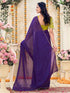 Vasthrlay Shimmer Georgette Lime Saree