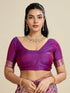Vasthrlay Kanjivaram Wedding Banarasi Weaving Wine Pink