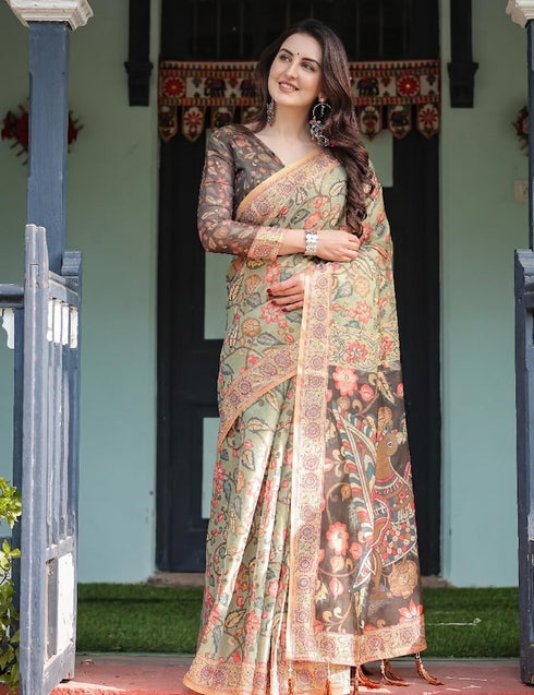 Vasthrlay Multicolor Floral Designer Unstitched