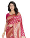 Vasthrlay Banarasi Jacquard Unstitched Yellow Saree