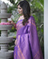 Vasthrlay Purple Banarasi Saree