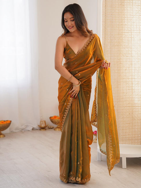 Vasthrlay Metallic Unstitched Designer Rt Ethnic Wear