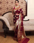 Vasthrlay Banarasi Jacquard Unstitched Dark Green Saree