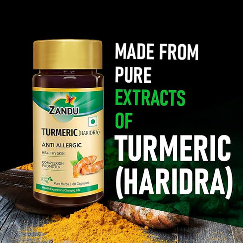 Zandu Turmeric |Haridra Anti Allergic Capsules|60Caps