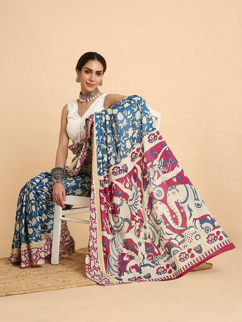 Vasthrlay Lightweight Breathable Traditional Printed Saree