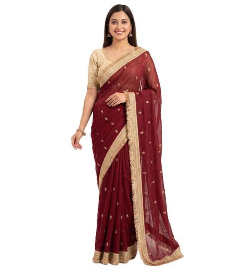 Vasthrlay Georgette Embroidery Saree