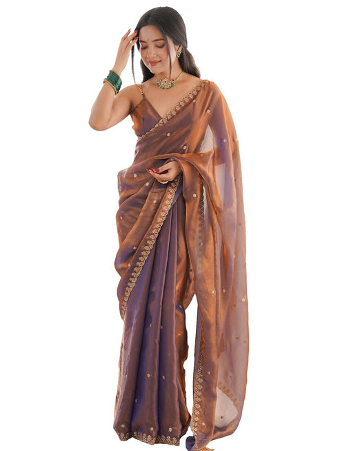 Vasthrlay Metallic Unstitched Designer Rt Ethnic Wear