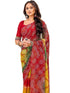 Vasthrlay Georgette Bandhani Unstitched Pink Saree