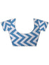 Vasthrlay Printed Kaftan Freehand SkyBlue-White Bollywood Satin Saree with Unsticted Blouse Piece