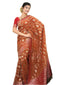 Vasthrlay Banarasi Elephant Unstitched Saree