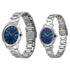 Sonata Quartz Analog with Date Blue Dial Metal Strap Watch for Couple