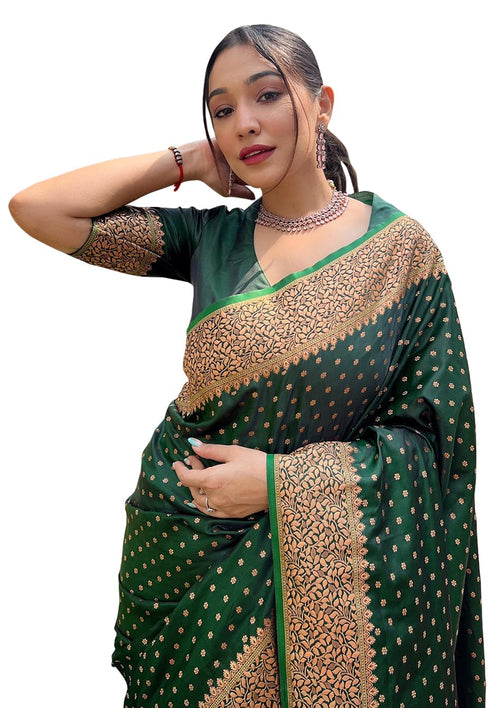 VasthrlayWomen's Banarasi Kanchipuram Saree
