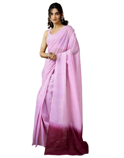 Vasthrlay Printed Chanderi Unstitched Teal Saree