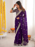 Vasthrlay Sequins Embroidery Dark Saree