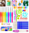 Knitting Crochet Hook Needle Set, 52 Pcs Sewing Kit -16 Pcs Soft Grip Handle Hooks