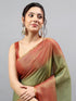 Vasthrlay Green1 Womens Ready To Wear One Minute Polyester Erode Zari Saree