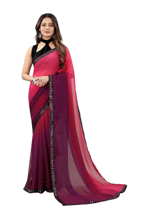 Vasthrlay Georgette Embroidered Mahendi Traditional