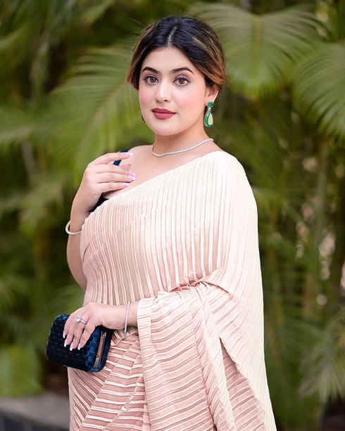 Vasthrlay Pleated Crushed Unstitched Ethnic Wear