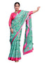 Vasthrlay Womens Printed Unstitched Beige Saree