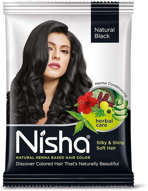 Nisha Natural Henna Powder - Natural Black