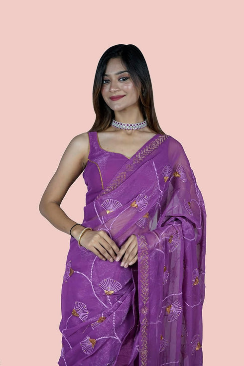 Vasthrlay Embroidered Shimmer Ethnic Wear