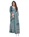 Vasthrlay Womens Printed Unstitched Light Green Saree