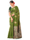 Vasthrlay Kanjivaram Jacquard Unstitched Mustard Saree