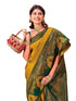 Vasthrlay Kanjivaram Jacquard Unstitched Mustard Saree