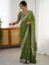 Vasthrlay Georgette Embroidery Mustard Mustard Yellow Saree