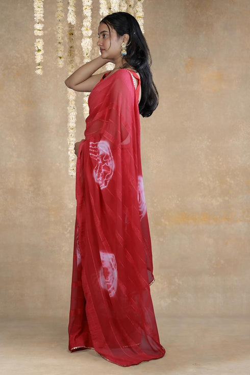 Vasthrlay Fashion Chiffon Shibori Printed Ethnic Wear