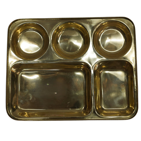 Brass Deep Compartment Dinner Plate