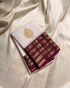 Vasthrlay Off White Purple Temple Traditional