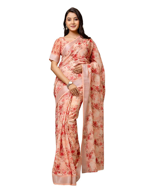 Vasthrlay Womens Cotton Unstitched Teal Saree