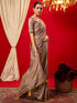 Vasthrlay Vichitra Printed Unstitched Maroon Saree