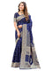 Vasthrlay Jacquard Blue Saree
