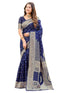 Vasthrlay Jacquard Blue Saree