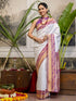 Vasthrlay Special Weaving Unstitched White Saree