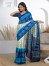 Vasthrlay Printed Tassels Unstitched Khaki Saree