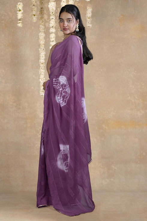 Vasthrlay Fashion Chiffon Shibori Printed Ethnic Wear