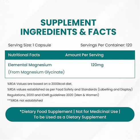 Himalayan Organics Highly Absorable Magnesium Glycinate Capsules