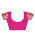 Vasthrlay Embroidery Georgette Pink1 Saree With Unstitched Blouse Piece